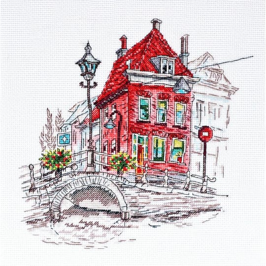 Abris Art Colored Town Cross Stitch Kit